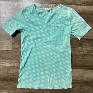 Joah Love Sea Foam Striped Tee